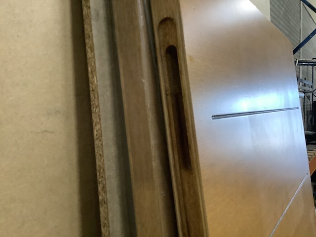 Buitendeur 87,5 x 201,5, bruin - afbeelding 2 van  2