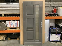 Buitendeur 92,5 x 211,5 cm + dorpel, grijs - afbeelding 1 van  4