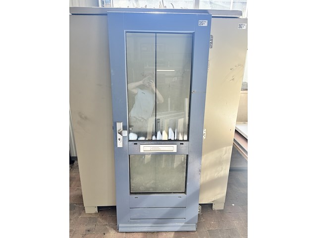 Buitendeur / voordeur, verweij houttechniek, blauw - afbeelding 1 van  7