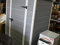 Buitendouche met warmwatergeiser eccotemp en kunststoffen douchehuisje keter met ingebouwde afvoer. geiser ... - afbeelding 8 van  9