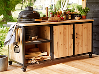 Buitenkeuken 180 cm staal en douglas - afbeelding 2 van  3