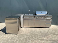 Buitenkeuken koelkast-hoek-wasbak-grill bbq - afbeelding 12 van  37