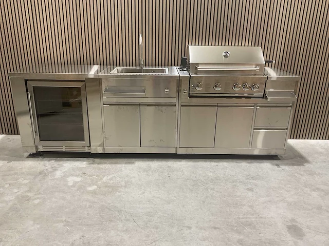 Buitenkeuken koelkast-wasbak-bbq grill bbq - afbeelding 18 van  41