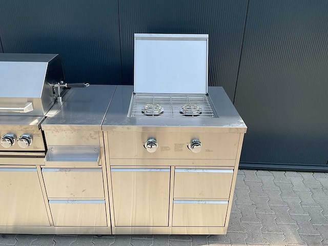 Buitenkeuken koelkast-wasbak-bbq grill-burner bbq - afbeelding 2 van  51