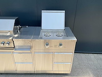 Buitenkeuken koelkast-wasbak-bbq grill-burner bbq - afbeelding 1 van  26