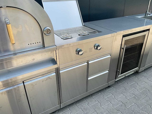 Buitenkeuken pizza-burner-koelkast-wasbak bbq - afbeelding 32 van  41