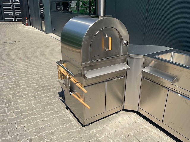 Buitenkeuken pizza-hoek-wasbak-koelkast-grill -burner bbq - afbeelding 21 van  28