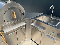 Buitenkeuken pizza-hoek-wasbak-koelkast-grill -burner bbq - afbeelding 22 van  28