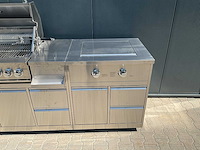 Buitenkeuken pizza-hoek-wasbak-koelkast-grill -burner bbq - afbeelding 26 van  28