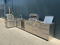 Buitenkeuken pizza-hoek-wasbak-koelkast-grill -burner bbq - afbeelding 27 van  28