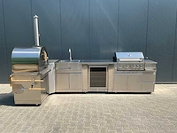Buitenkeuken pizza-hoek-wasbak-koelkast-grill bbq - afbeelding 12 van  72