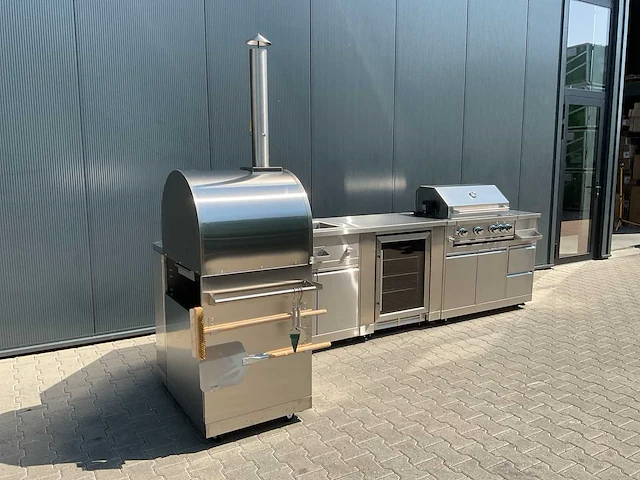 Buitenkeuken pizza-hoek-wasbak-koelkast-grill bbq - afbeelding 32 van  72