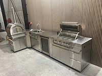 Buitenkeuken pizza-hoek-wasbak-koelkast-grill bbq - afbeelding 35 van  72