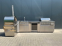 Buitenkeuken pizza-hoek-wasbak-koelkast-grill bbq - afbeelding 12 van  52