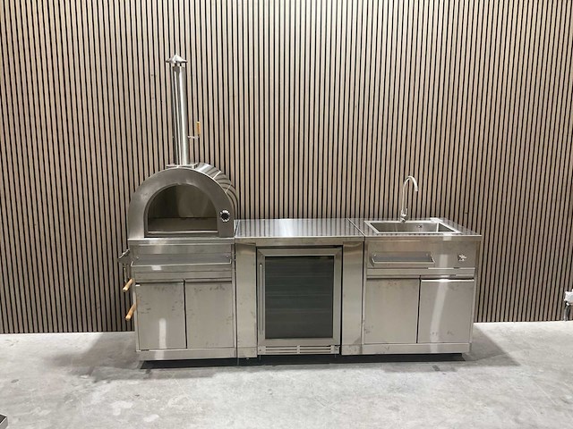 Buitenkeuken pizza-koelkast-wasbak bbq - afbeelding 14 van  40