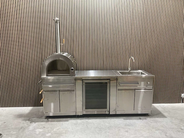 Buitenkeuken pizza-koelkast-wasbak bbq - afbeelding 32 van  40