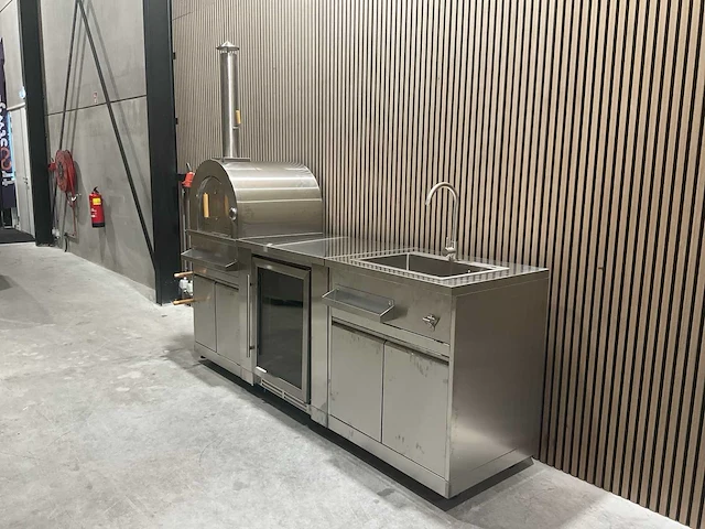 Buitenkeuken pizza-koelkast-wasbak bbq - afbeelding 9 van  40
