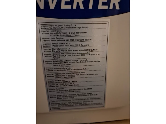 Buitenunit multisplit haier, 3u70s2sr5fa - afbeelding 3 van  6