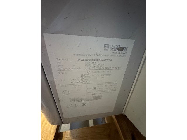 Buitenunit warmtepomp vaillant, arotherm vwl 125/5 as - afbeelding 3 van  7