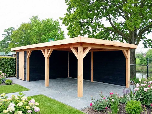Buitenverblijf met berging 400x900x256 cm - afbeelding 1 van  8