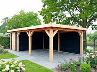 Buitenverblijf met berging 400x900x256 cm