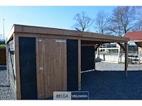 Buitenverblijf met berging douglas 300x400cm, 700x400x245x230cm