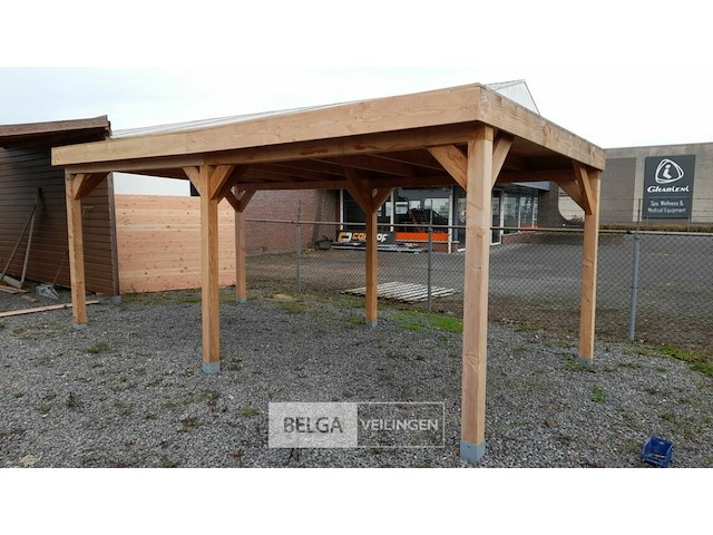Buitenverblijf overkapping douglas afm 900x300cm hoogte 245cm - afbeelding 1 van  7