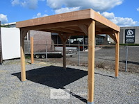 Buitenverblijf overkapping douglas met achter wand 400x300cm hoogte 245cm - afbeelding 3 van  7