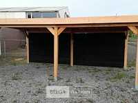Buitenverblijf overkapping douglas met achter wand afm 1200x300cm hoogte 245cm - afbeelding 1 van  9
