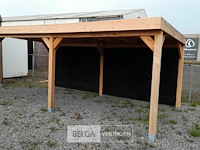 Buitenverblijf overkapping douglas met achter wand afm 1200x400cm hoogte 245cm - afbeelding 2 van  9