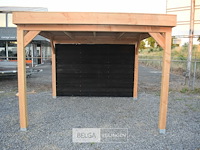 Buitenverblijf overkapping douglas met achter wand afm 300x300cm hoogte 245cm - afbeelding 1 van  9