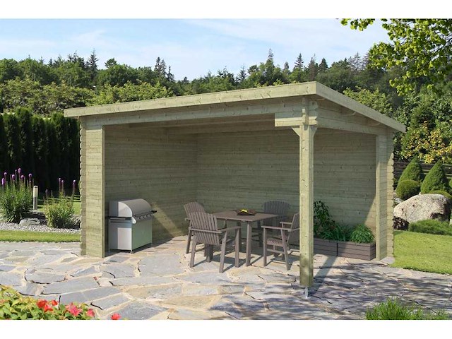 Buitenverblijf vurenhout "ragnar" - 465x349x250 cm - afbeelding 10 van  18