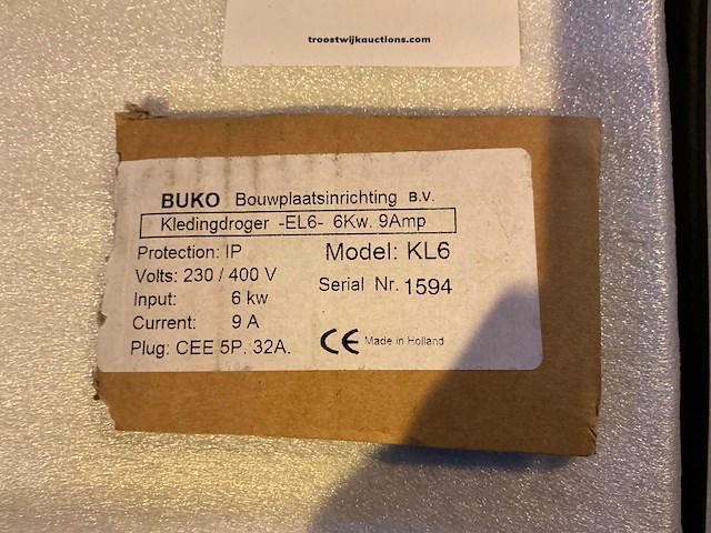 Buko kl6 kledingdroger - afbeelding 4 van  4