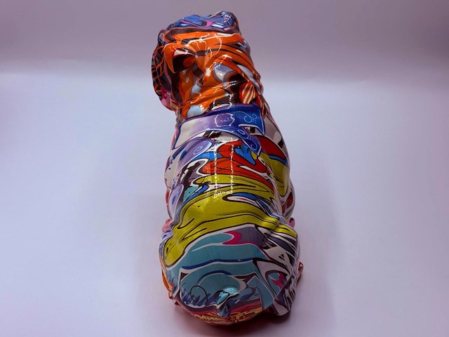 Bulldog sculptuur - graffiti dog - afbeelding 4 van  6