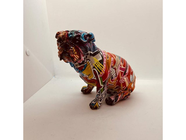 Bulldog sculptuur - japanse tattoodog - afbeelding 1 van  4