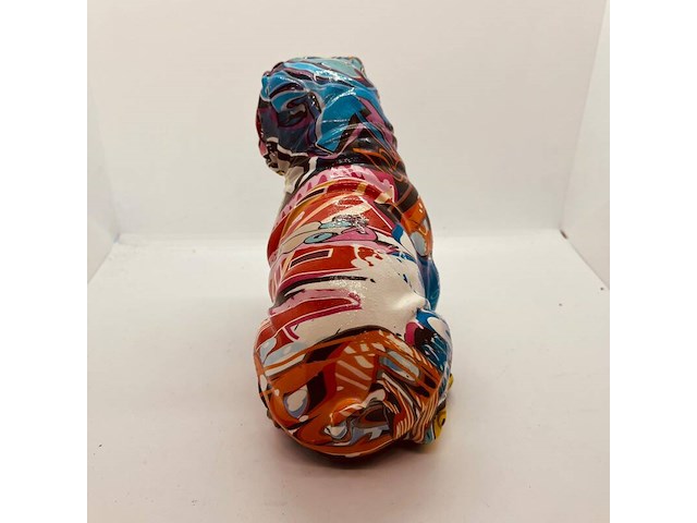 Bulldog sculptuur - japanse tattoodog - afbeelding 2 van  4