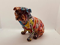Bulldog sculptuur - japanse tattoodog - afbeelding 3 van  4