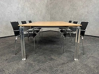 Bulo/ bontempi sedia 6p vergaderset 240x120