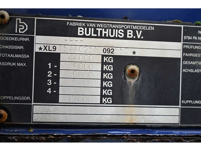 Bulthuis - tsaa02 - 3-assige oplegger - afbeelding 9 van  17