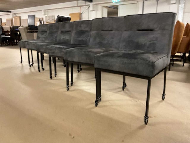 Bumo verrijdbare eetkamerstoel (6x) - afbeelding 9 van  14