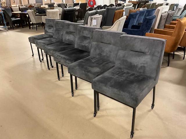 Bumo verrijdbare eetkamerstoel (6x) - afbeelding 11 van  14