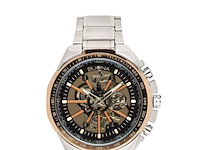 Buona crans montana ii zilver/rose automatisch herenhorloge