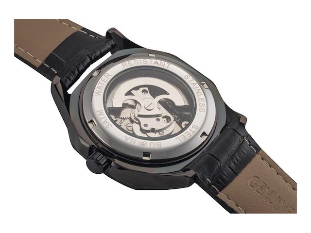 Buona monte napoleone ii blauw/rose automatisch herenhorloge - afbeelding 3 van  4