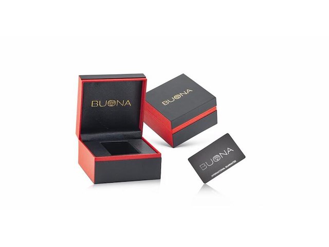 Buona monte napoleone ii blauw/rose automatisch herenhorloge - afbeelding 4 van  4