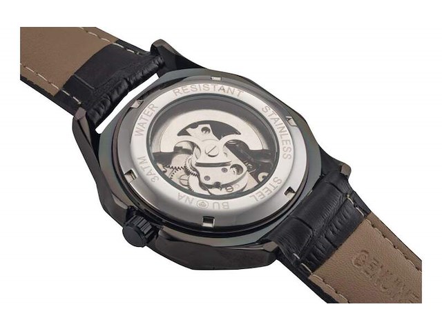 Buona monte napoleone ii blauw/rose automatisch herenhorloge - afbeelding 3 van  4