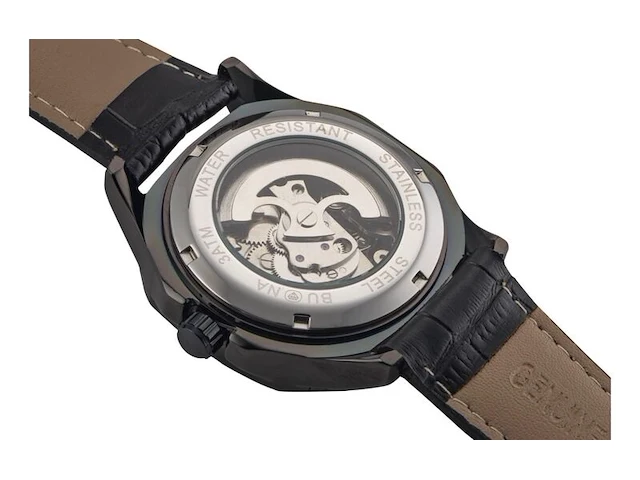 Buona monte napoleone ii blauw/rose automatisch herenhorloge - afbeelding 3 van  4