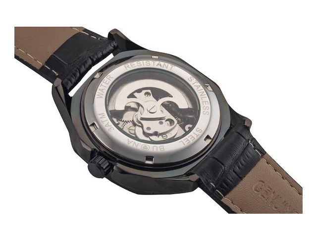 Buona monte napoleone ii goud/zwart automatisch herenhorloge - afbeelding 2 van  4