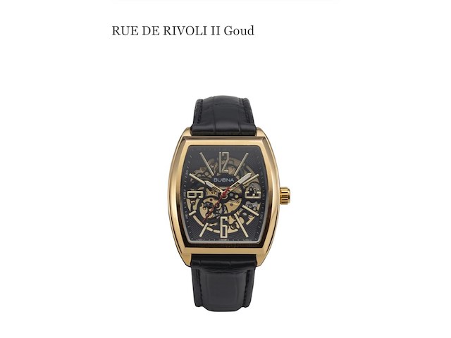 Buona rue de rivoli ii goud automatisch herenhorloge - afbeelding 1 van  4