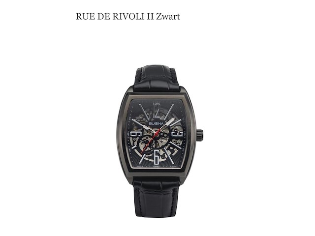 Buona rue de rivoli ii zwart automatisch herenhorloge - afbeelding 1 van  3