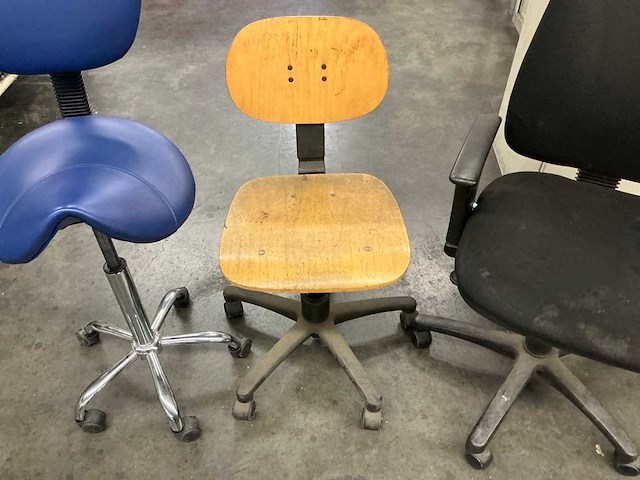 Bureau- en werkplaatsstoel (3x) - afbeelding 4 van  6
